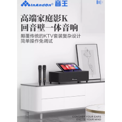 INANDON 2024 6-In-1 Smart Screen Karaoke Machine, 4000G 4Tb Hard Drive Capacity; 7-Unit Stereo Surround Sound, Intelligent Voice Song Request;