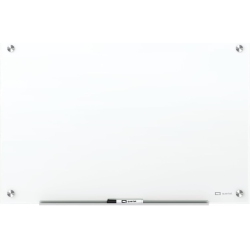 QUARTET Brilliance Glass Dry-Erase Board, 4’ X 4’, Includes Accessory Tray, Mounting Hardware, 2 Magnets And 1 Marker (G24848W), Brilliance In White