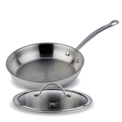 MEYER CANADA Meyer Nouvelle Stainless Steel 2.2L Saute Pan With Tempered Glass Lid,