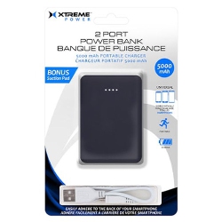 XTREME 2 USB Port Power Bank 5000Mha In Black