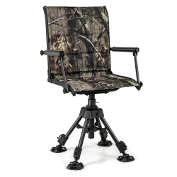 COSTWAY Goplus Swivel Hunting Chair With 4 360° Adjustable Legs Folding Silent Swivel Blind Chair