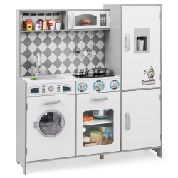 COSTWAY Kids Kitchen Playset With Realistic Lights & Sounds Ice Maker Stoves Sink Oven