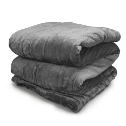 SUMKEA 72"l X 84" W Heated Blanket, Fast Heating, Machine Washable, Warm And Cozy - In Gray