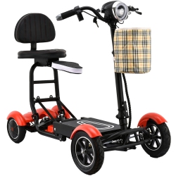 BANGERAN Dragon Mobile - Lightweight 4-Wheel Folding Electric Mobility Scooter, Portable Power Travel Scooter for Adults & Seniors, Compact & Easy To