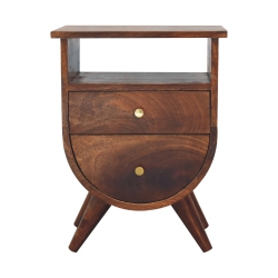 ARTISAN FURNITURE Solid Wood Split Nightstand In Chestnut Finish