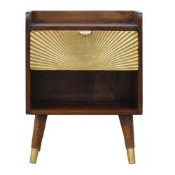 ARTISAN FURNITURE Manila 1 Drawer Nightstand In Gold