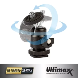 ULTIMAXX 360° Monitor Flash Bracket Swivel Ball Head Hot Shoe Mount Adapter for All Dslr