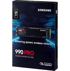 SAMSUNG 990 Pro 1Tb Gen4 Nvme SSD 7450Mb/s 6900Mb/s R/w 1550K/1200K Iops 600Tbw 1.5M Hrs Mtbf for Ps5 5Yrs