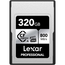 LEXAR 320GB Professional Cfexpress Type A Series Memory Card, Compatible With Sony Cameras W/type A Card Slot, Up to 800/700 Mb/s Read/write