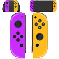 JOYCON Switch Controller for Nintendo Switch Dual Vibration/wake-Up/motion Control - Purple & In Orange