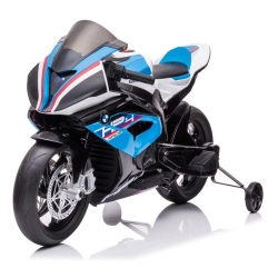 KIDSVIP Kids Ride On Motorcycle Bmw HP4 12V Battery Powered Electric Bike: Rubber Wheels, Stabilizing Wheels, Music Player