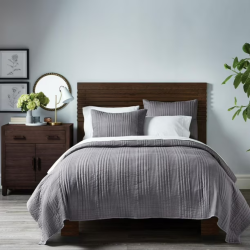 MEHIAZ Channel Quilt Set, 3 Piece Quilt, Available In Queen And King