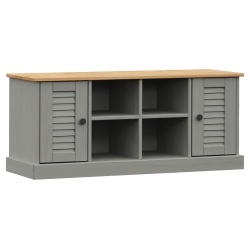 VIDAXL Shoe Bench Vigo 106X35X45 Cm Solid Wood Pine In Grey