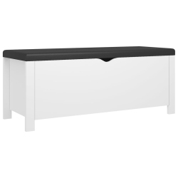 VIDAXL Storage Box With Cushion 105X40X45 Cm In White