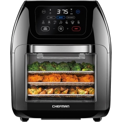 CHEFMAN Multifunctional Digital Airfryer+ Rotisserie In Black