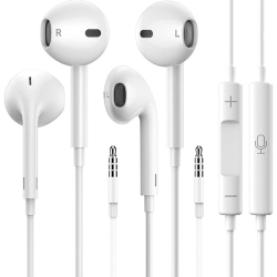 PIPIKA 2 Pack-Apple Earbuds, Iphone Headphones In White