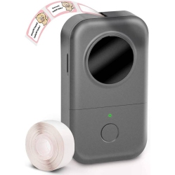 NONE Label Makers Machine Bluetooth Portable Wireless D30 Small Label Maker Thermal Sticker Printer With Tape 12MM School Office Home, Gray