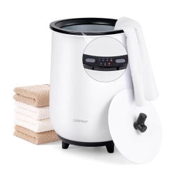 COSTWAY 23L Bathroom Towel Warmer Bucket 4 Timer With Fragrance Holder & 3-Level Heating