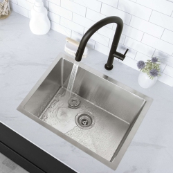 AZUNI A - Dual Mount 22" Stainless Steel Single Bowl Utility Laundry Sink C122