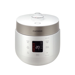 CUCKOO Crp-St1009Fw 10-Cup Twin Pressure Rice Cooker & Warmer With Nonstick Inner Pot, 16 Menu Options, 3 Voice Guide, Auto Clean (White)
