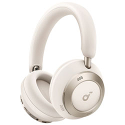 Casque D'écoute Supra-Auriculaire À Suppression Du Bruit Space One Pro De Soundcore Par Anker - Blanc Crème