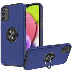 CSMART [Cs] Hybrid Magnetic Kickstand Invisible Ring Case Cover for Samsung Galaxy A03S In Navy
