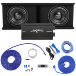 SKAR AUDIO Bndle-Sdr-2X10D4 Dual 10" 2, 400 Watt Sdr Series Complete Subwoofer Package With Vented Enclosure And Amplifier