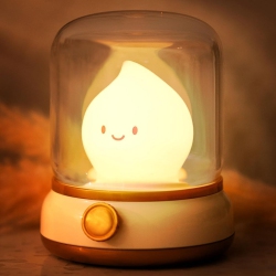 YOULIGHTS Ghost Campfire Night Light, Cute Kerosene Lamp, Silicone Flame Amber Light, Adjustable Dimmable Rechargeable Night Light For