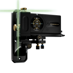 ROBBOX 360º Adjustable Cross Line Laser Level Kit for Sennses Pro Beam Projection With Durable Hard Case In Green