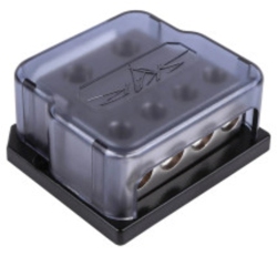 SKAR AUDIO Sk-Dist-Blk4 2 X 1/0 Gauge to 4 X 4 Gauge Power Distribution Block