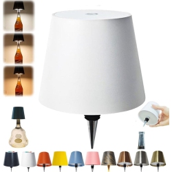 YOULIGHTS Wireless Bottle Lamp, 2024 New Wireless Wine Bottle Light Head With 3 Modes Light Dimming, Rechargeable Touch Control Wine Bottle Lights