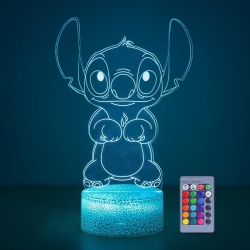 YOULIGHTS 3D Illusion Stitch Night Light: Stitch Gifts Light \w Remote Control And Smart Touch, Stitch Stuff for Girls Room Decor Lamp Birthday