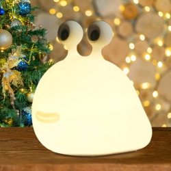 YOULIGHTS Cute Slug Night Light, Led Squishy Silicone Animal Lamp, 3 Level Dimmable Touch Sensor Timer for Breastfeeding, Rechargeable Slug Lamp For