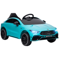 QABA Mercedes-Benz Amg Cla 45 Licensed 12V Ride On Car, Battery Powered Kids Electric Car \w Remote Control, Transport Wheels, Spring Suspension