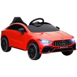 QABA Mercedes-Benz Amg Cla 45 Licensed 12V Ride On Car, Battery Powe Kids Electric Car \w Remote Control, Transport Wheels, Spring Suspension, Led