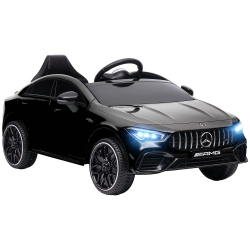 QABA Mercedes-Benz Amg Cla 45 Licensed 12V Ride On Car, Battery Powered Kids Electric Car \w Remote Control, Transport Wheels, Spring Suspension