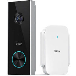AOSU ‎13.8 X 15.6 X 6.3 Wireless Doorbell Camera In White