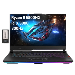 ASUS Rog Strix Scar 15 Gaming Laptop, 15.6" 300Hz Ips Fhd Display, Amd Ryzen 9 5900Hx, 2Tb PCie SSD, 64GB Ram, Nvidia Geforce Rtx 3080, Win 11 Pro