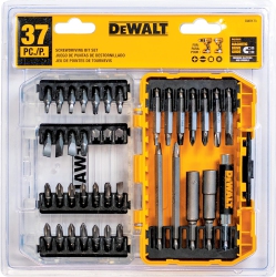 DEWALT 37- Piece Screwdriving Bit Set With Square Recess Mix, Hardened Steel Hex Shank