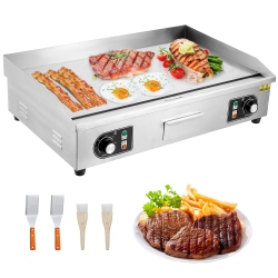 ACEKOOL 30" Commercial Electric Flat Top Griddle, 3000W Countertop Non-Stick Teppanyaki Grill With Dual Temperature Control