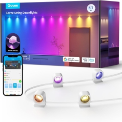 GOVEE RGBic Smart Led String Downlights Works With Alexa, 6.7Ft With 10 Leds In White