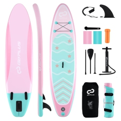 COSTWAY Goplus Large Inflatable Sup Board, Portable Paddle Board With 5D Rings Stand Up Paddle Board for Youth & Adult