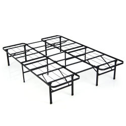 COSTWAY Twin/ Full Folding Metal Platform Bed Frame 13 Inch Mattress Foundation 660 Lbs