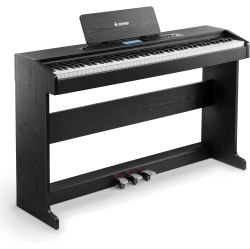 DONNER Ddp-95 88-Key Weighted Beginner Digital Piano | Full-Size Keyboard With Lcd, 610 Tones, 600 Rhythms, 110 Demos, 3 Teaching Modes & Recording