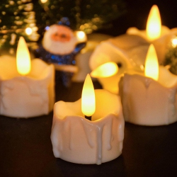 YOULIGHTS 12 Pack Timer Tea Lights Candles Battery Operated, Flameless Flickering Led Tealight Timer Votive Light, for Christmas Halloween Pumpkin