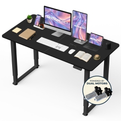 MOTIONGREY Pro Adjustable Electric Standing Desk \w Memory Settings - 55" X 28" Top Frame - Ergonomic Desk for Home And Office - \w Cup Holder And