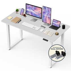 MOTIONGREY Pro Adjustable Electric Standing Desk \w Memory Settings - 55" X 28" Top Frame - Ergonomic Desk for Home And Office - \w Cup Holder And