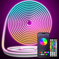 YOULIGHTS 98.42Ft/30 M Led Neon Lights, Smart App Remote Control Music Sync Color Changing, Diy Graphics Flexible Led Lights Strip