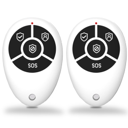 OSI GO DIRECT Osi Alarm Remote Controller (Gen 2) 2-Pack - Accessory for Osi Smart Alarm System (Gen 2), Wireless, Includes 1 Cr2032 Battery, Sos
