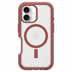OTTERBOX Defender Xt Clear Pro Case for Iphone 16 - Rugged Phone Protection With Magsafe In Red